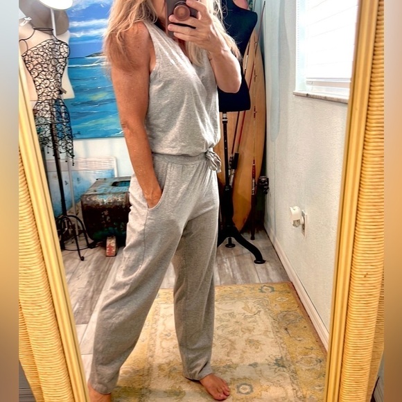 Calvin Klein, Designer Logo Jumpsuit Romper W/Drawstring,Sinfully Soft,Size Med - Picture 7 of 11